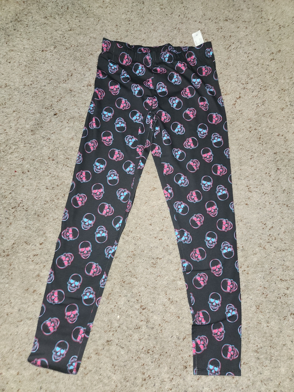 No Boundaries Black Leggings Skull Print For Woman Or Junior Girls Size M(7/9) - Picture 2 of 4